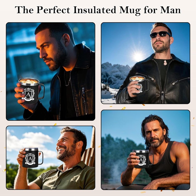 MNZZ Personalized 14 Oz Insulated Coffee Mug with Lid Travel Large Cup Men Christmas Birthday Best Ideas Gift New Step Dad Daughter Son Law Unique Who Have Everything Good Cool Boyfriend Tech Bonus Great,I - Image 5